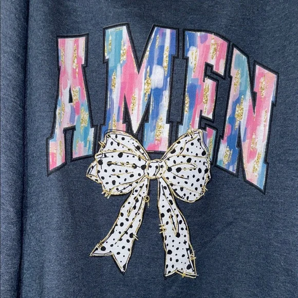 Women's Navy Graphic Sweater - Picture 3 of 3